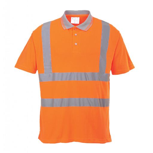 Portwest Hi-Vis Ribbed Polo Shirt