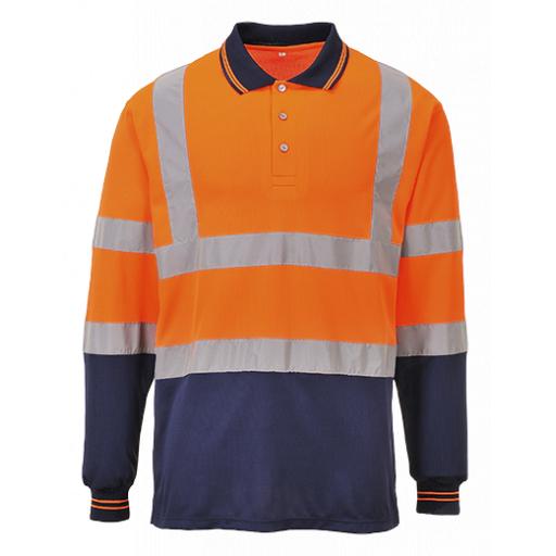 Portwest Two-Tone Long Sleeved Polo