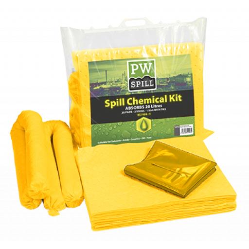 Portwest Spill Chemical Kit 20L (Pk6)