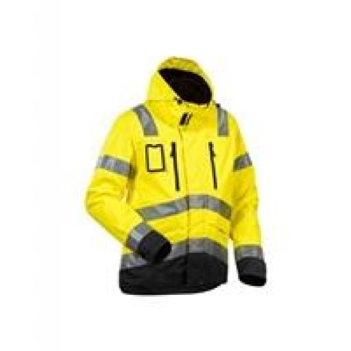 Blaklader Hi-Vis, Waterproof Jacket - Non-thermal, Mesh lined - Hi-Vis Yellow and Black - Medium