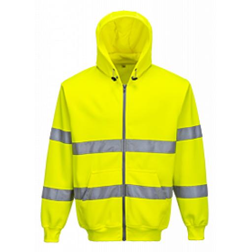 Portwest Hi-Vis Zip Front Hoodie