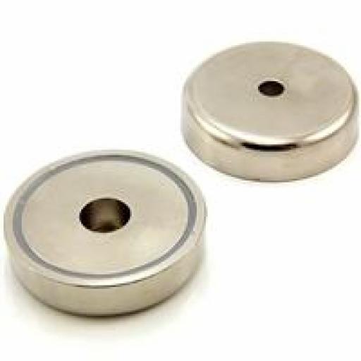 60mm dia Neodymium Pot Magnet - 139kg pull