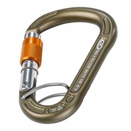 Large 105mm Screwgate Carabiner with Captive Spring