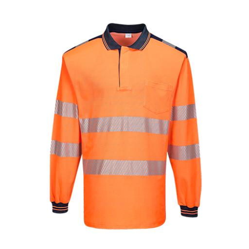 Portwest PW3 Hi-Vis Polo Shirt Long Sleeved