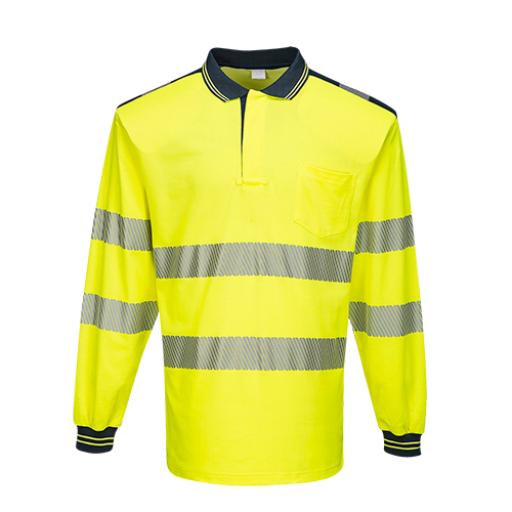 Portwest PW3 Hi-Vis Polo Shirt Long Sleeved