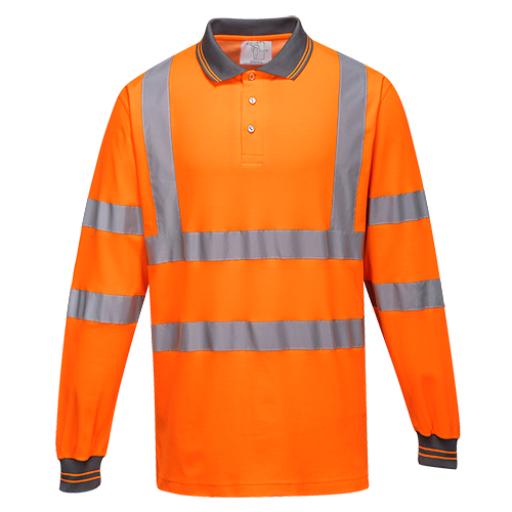 Portwest Cotton Comfort Polo Long Sleeve