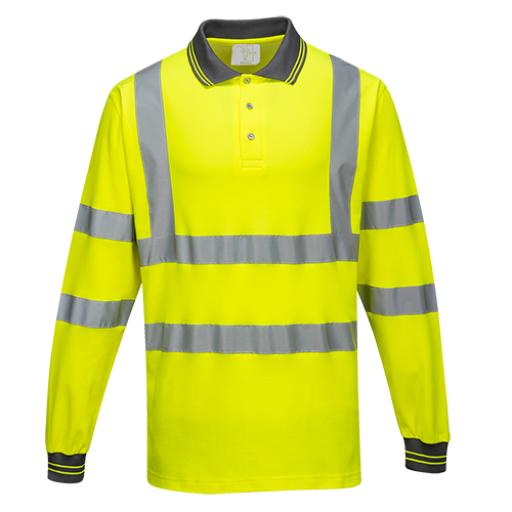 Portwest Cotton Comfort Polo Long Sleeve