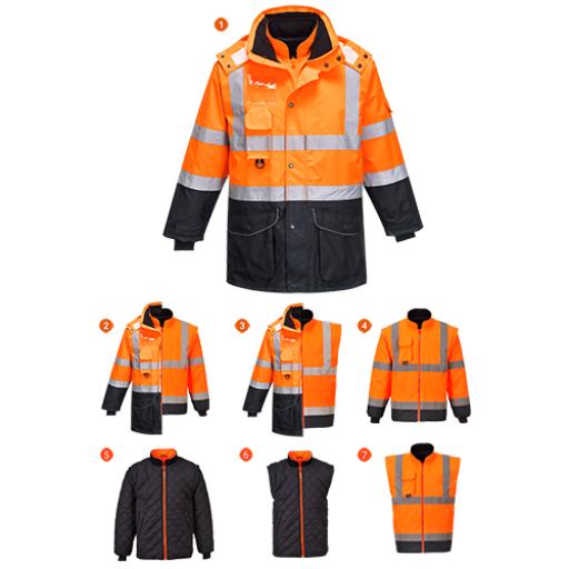 Portwest Hi-Vis 7in1 Contrast Jacket