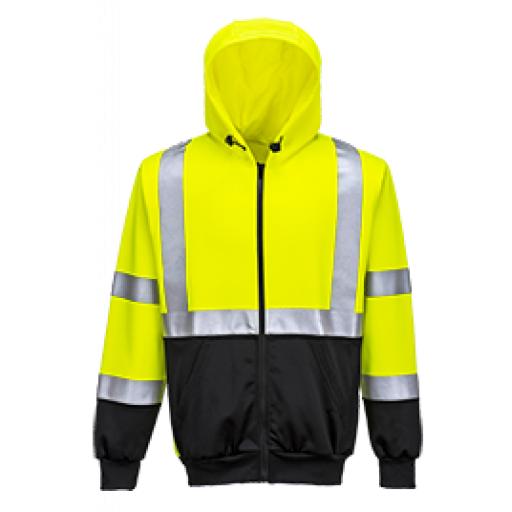 Portwest Hi-Vis 2-Tone Zipped Hoodie