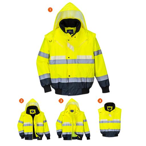 Portwest Glowtex 3in1 Bomber Jacket