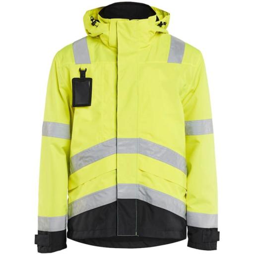 Blaklader Hi-Vis, Waterproof Jacket - Non-thermal, Mesh lined - Hi-Vis Yellow and Black - Medium